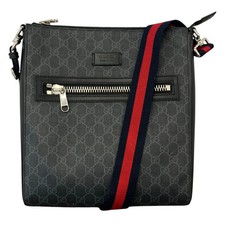 Gucci Men's GG Supreme Large Messenger Bag Black