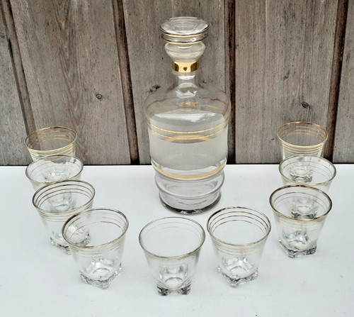 Vintage frosted glass - vintage, decanter