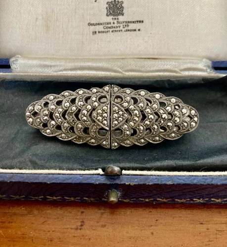 Vintage marcasite duette dress - marcasite,