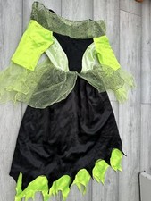 Green Witch Halloween costume | Child 9-10 | Tesco | fluorescent | girls | H017