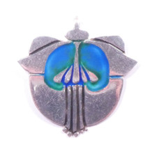 Pat Cheney Vintage Pendant Enamel 925 Sterling Silver Scottish 1980 Hallmark