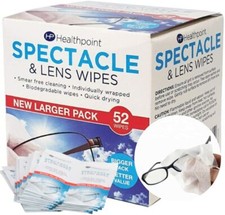 52 x Spectacle & Lens Wipes Glasses Sunglasses Quick Smear Free Cleaning UK