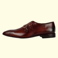 Handmade men brown double - handmade,