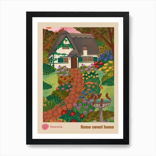 Home sweet art print - home,