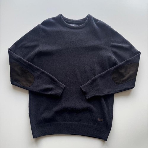 Barbour navy crew - neck, knit