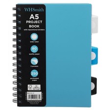 Blue A5 Wide Ruled Project