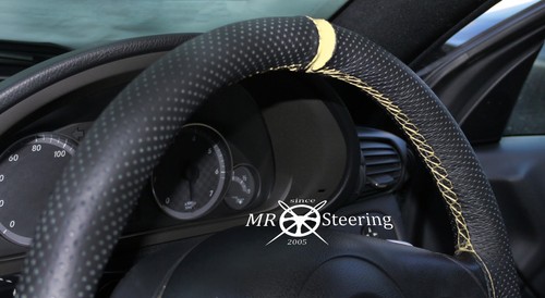 Perforated leather steering - leather,