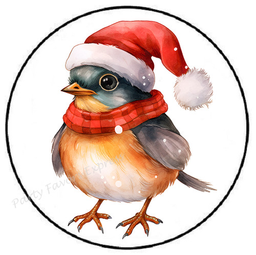 Christmas robin envelope seals - envelope,