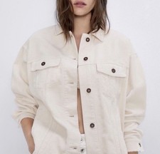 ZARA NWOT Cream Corduroy
