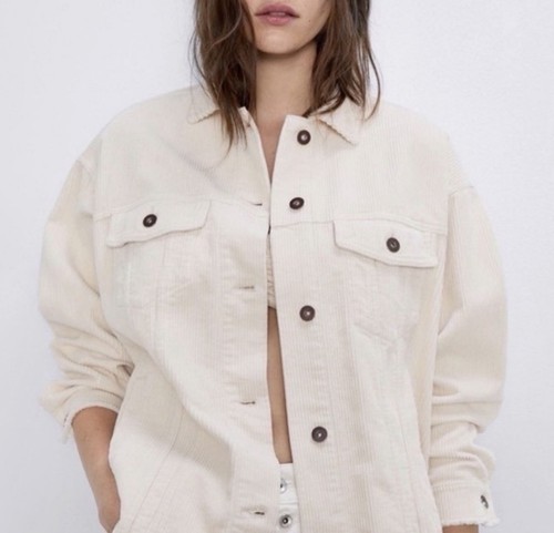 Zara nwot cream corduroy - zara,