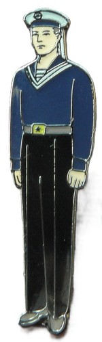 Navy sailor pin - navy,