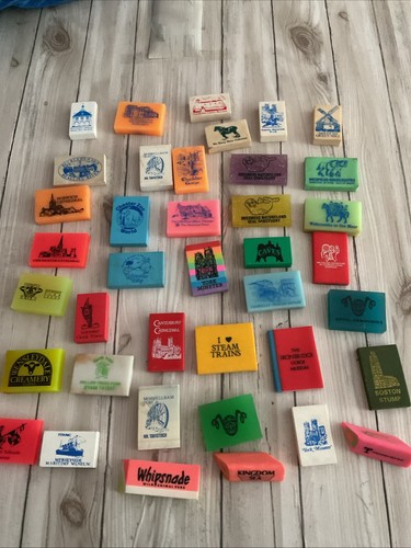 Vintage novelty erasers - novelty,