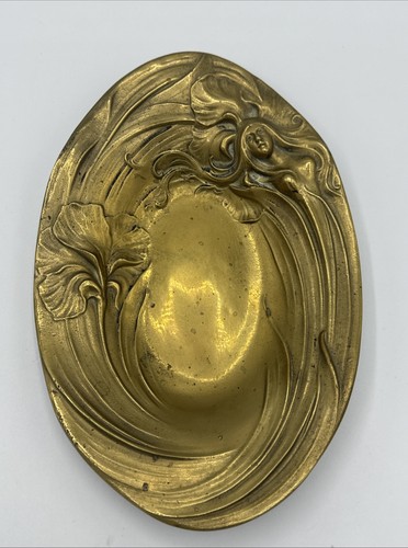 Art nouveau brass - art, lady