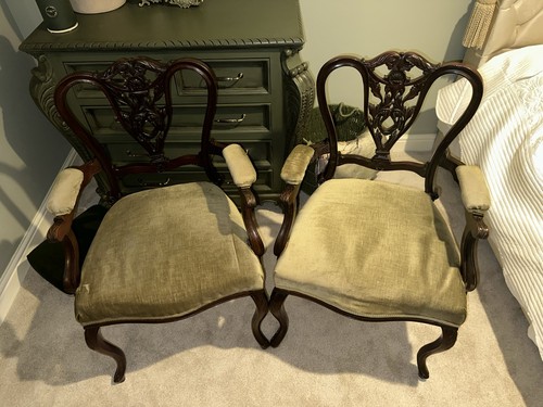 Carved detailed frame cabriole - carved,