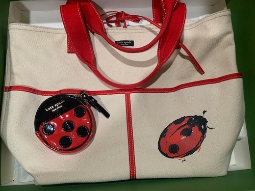 New kate spade ladybug tote - new,