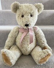 Superb Large Rare Antique Chiltern Hugmee White 21” Teddy Bear C.1950s ?