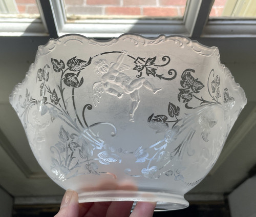 Figural antique vtg glass - vtg, lamp