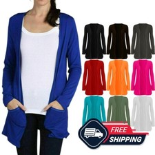 Girls Boyfriend Cardigan Kids Long Sleeves 2 Front Pockets Stretchy 7-14 Years