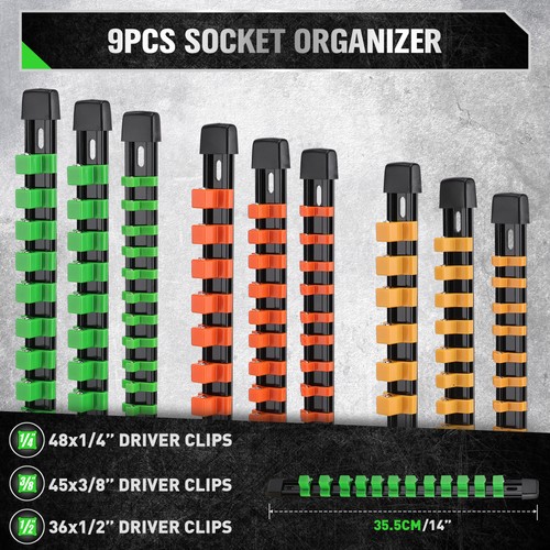 9pcs socket rail storage - socket,