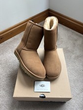 GENUINE UGG BOOTS W CLASSIC SHORT II (CHESTNUT) SIZE 6.5 EU39 - B/NEW COST £185