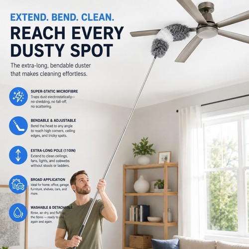 Feather duster long telescopic - duster,