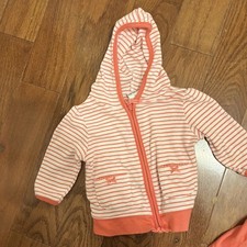 Carter 3-6 Month Full Zip Jacket & Pants Set With Feet Baby Girl Baby Shower
