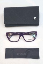 Chanel Beautiful Glasses Frames Purple Aubergine Eyeglasses Eyewear 3474 55 x 16