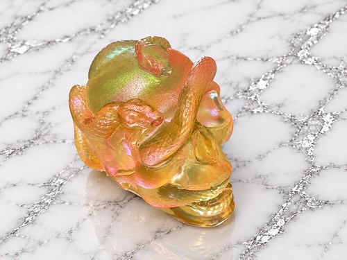 Resin snake skull - resin,