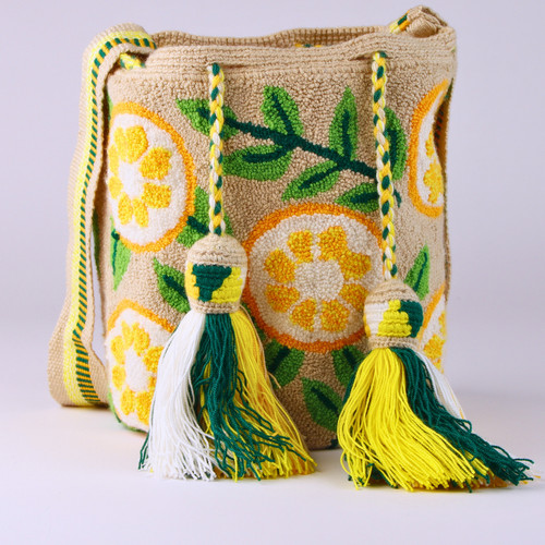 Wayuu lemon shoulder bag - wayuu,