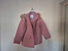 Next pink girls coat with a