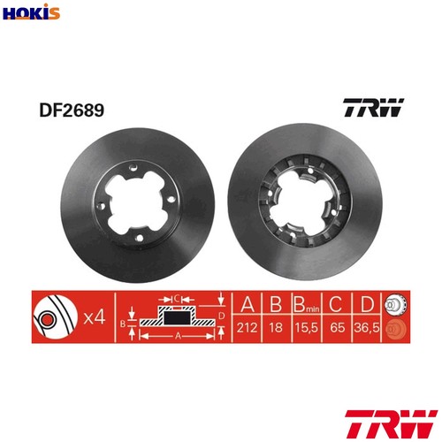 Brake disc df2689 for - 2x,