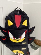 Sonic Backpack Shadow Couples Black Plush Casual Student Bag 2025 UK