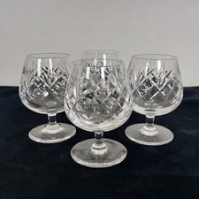 Edinburgh Crystal Lochiel Brandy Glasses x4 Balloon Snifter 220ml 12cm Height