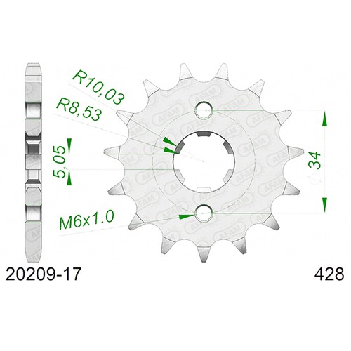 Afam steel sprocket p428 - afam,