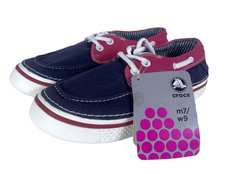 New Crocs Womens Size 9 Hover Boat Shoes Blue Pink Lightweight