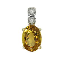 9ct Gold Citrine Zircon