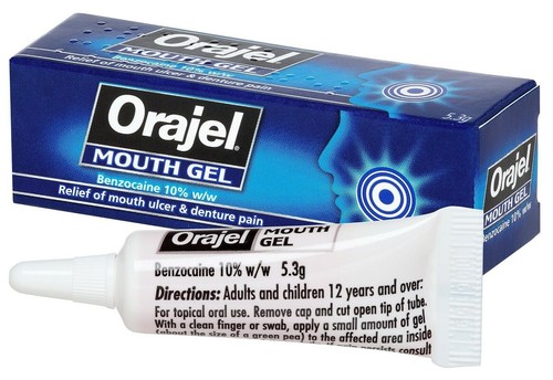 Orajel mouth ulcer gel denture - mouth,