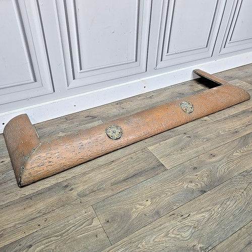Antique copper fire fender - fender,