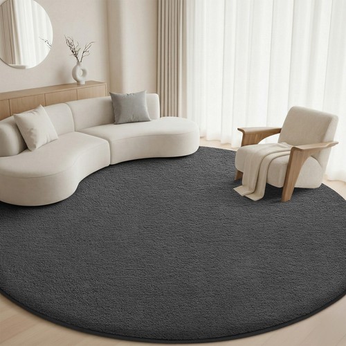Round fluffy shaggy rug - fluffy,