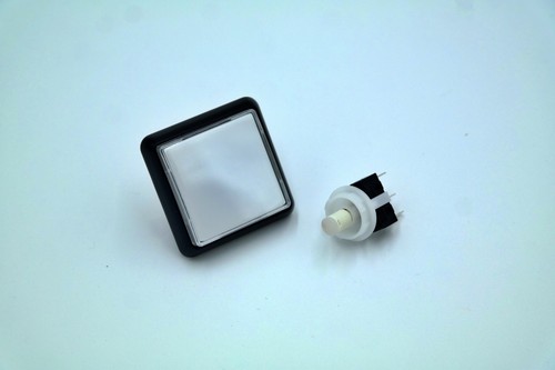 Square push button - square, with