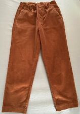 TOAST GABI TROUSERS SZ 8 AUTUMN CORD TAN RUST WOMEN ELASTIC HIGH WAIST POCKET