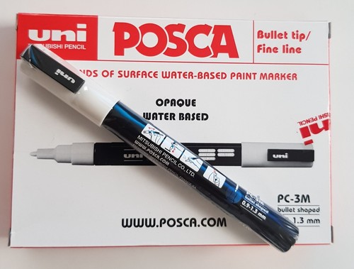 Uni posca white paint - pc-3m,