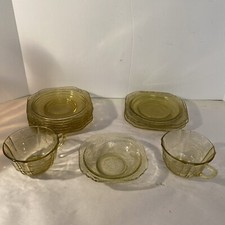 Lot of 12 Vintage Yellow Amber