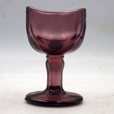 VINTAGE Amethyst Purple Glass Footed EYE BATH