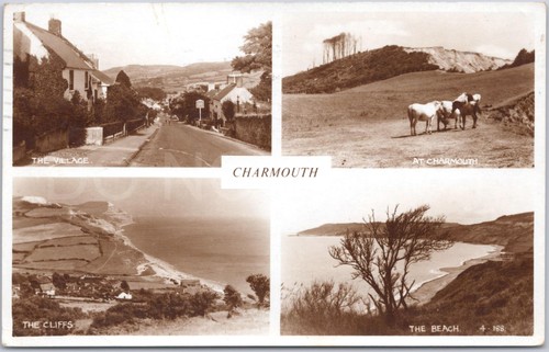 Charmouth rppc vintage - rppc,