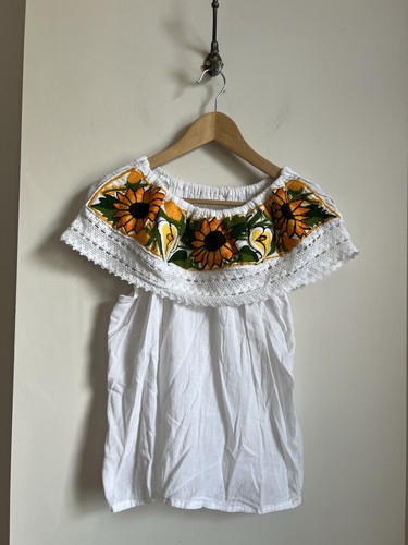 White cotton off shoulder