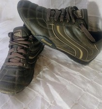 Lonsdale Trainers Stressed Antique Brown Leather Size 7