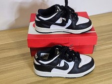 Childrens Nike Dunk LOW panda kids black & white trainers size UK C11 EUR 28.5.