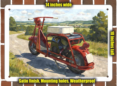 Metal sign 1953 cushman - -,