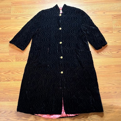 Vintage 1920s velvet quilted - velvet,